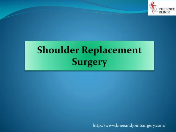 Best Shoulder Replacement Surgeon in Pune|The Knee Klinic