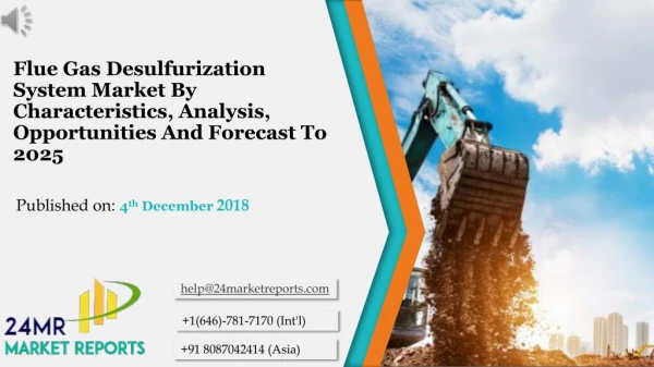 Flue Gas Desulfurization System Market By Characteristics, Analysis, Opportunities And Forecast To 2