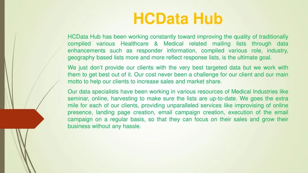 hcdata hub