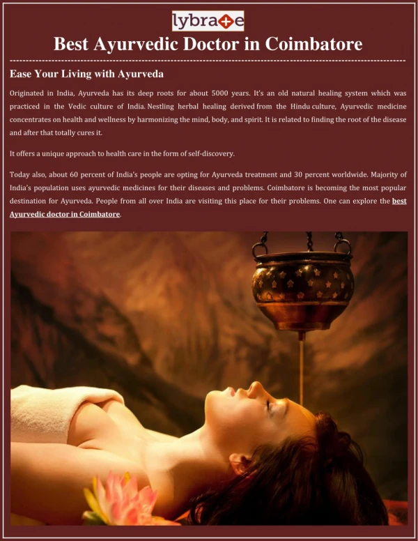 Ease Your Living with Ayurveda