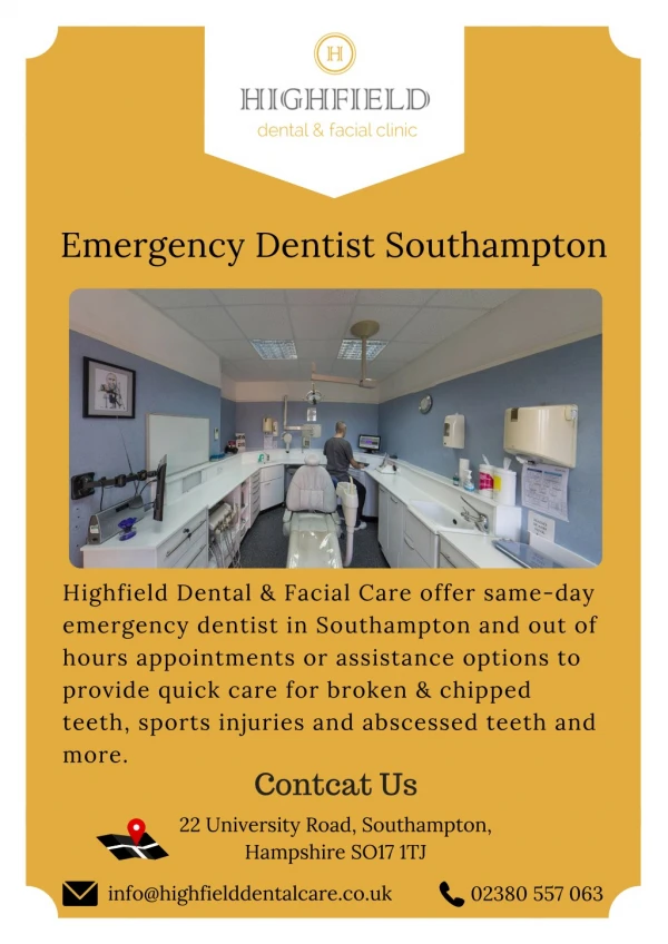 Emergency Dentist Southampton
