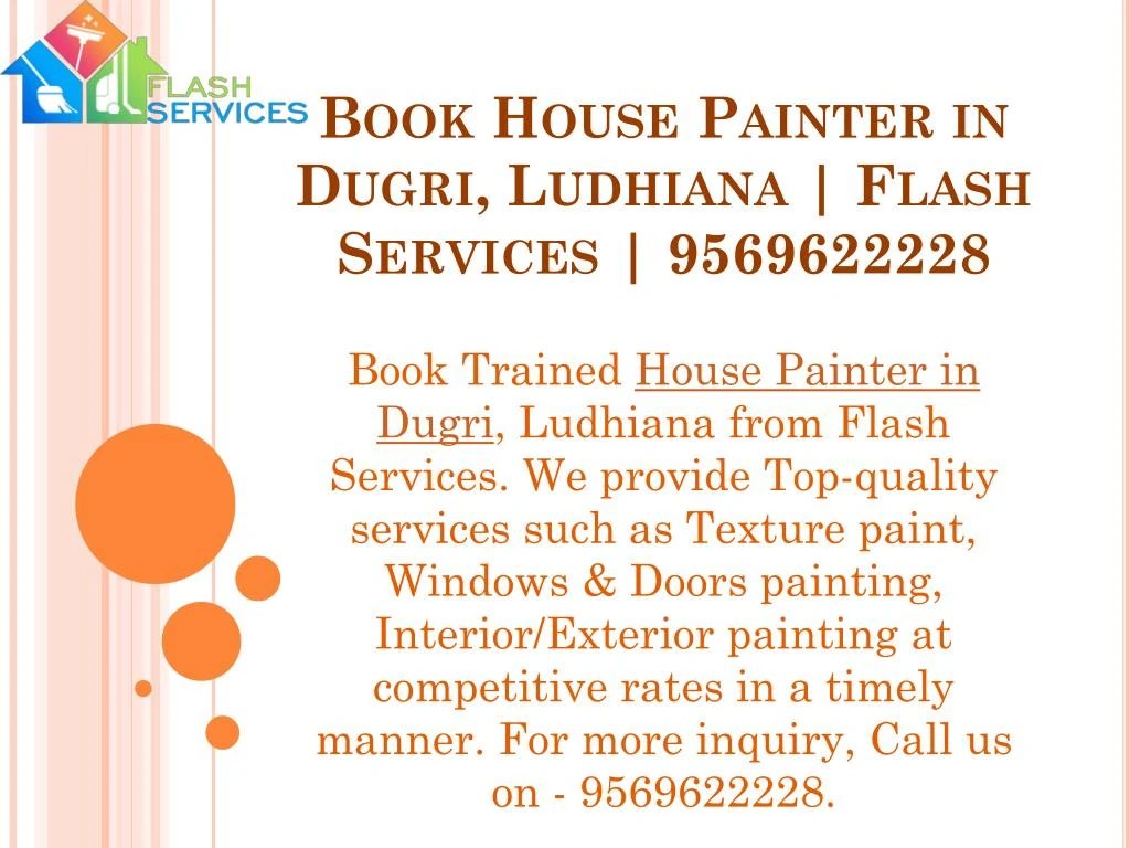book house painter in dugri ludhiana flash services 9569622228