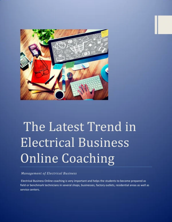 The Latest Trend in Electrical Business Online Coaching