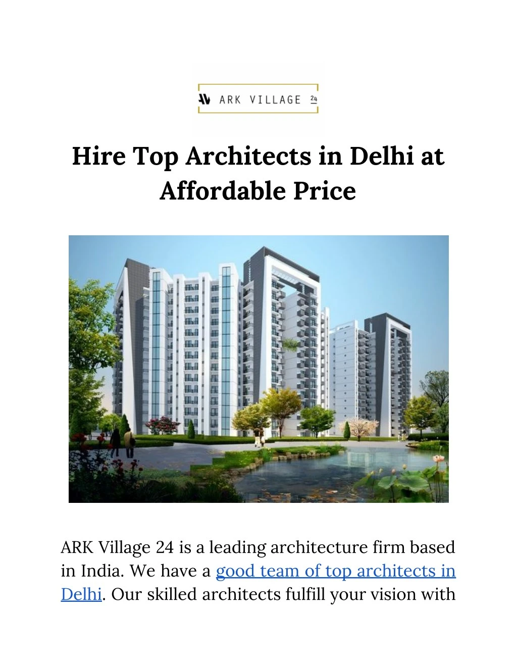 hire top architects in delhi at affordable price