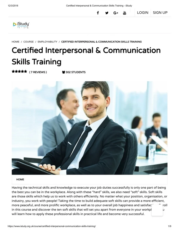 Certified Interpersonal & Communication Skills Training - istudy