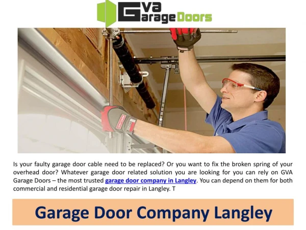 Garage Door Company Langley