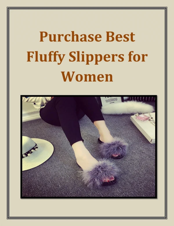 Purchase Best Fluffy Slippers for Women
