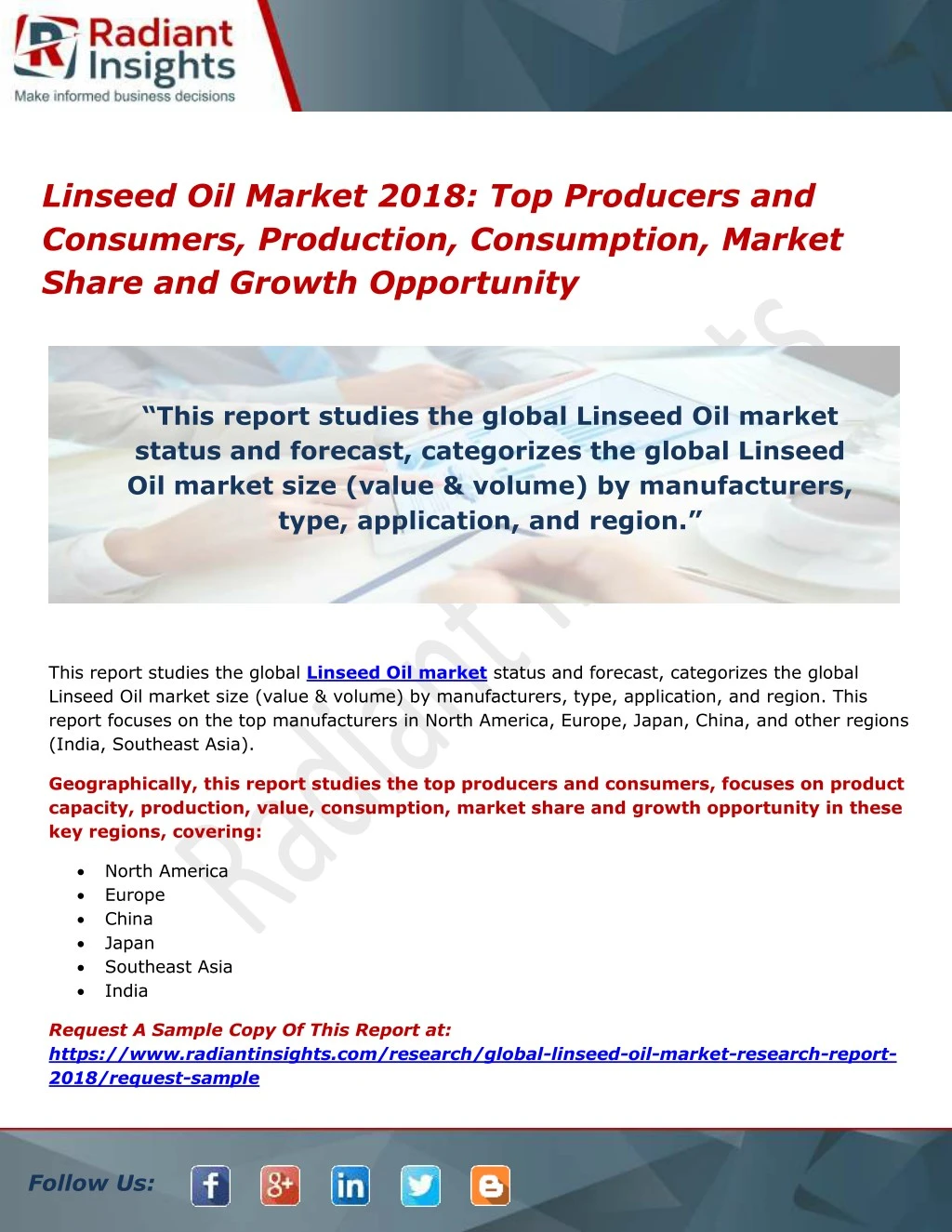 linseed oil market 2018 top producers