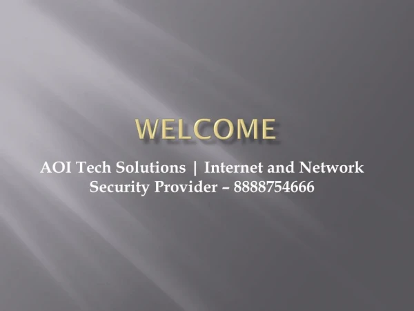 welcome