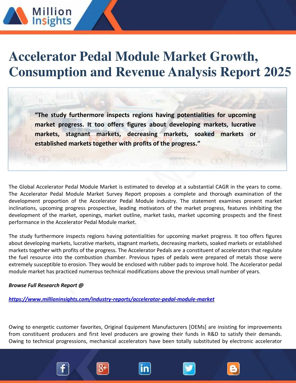 accelerator pedal module market growth