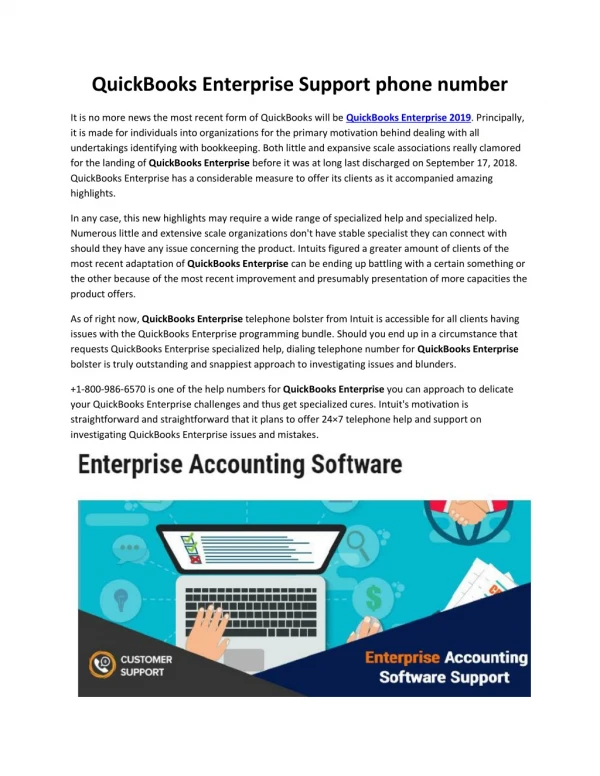 QuickBooks Enterprise accounting solution