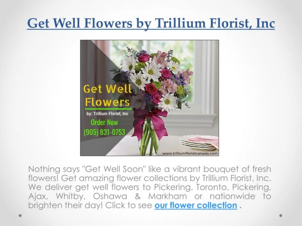Get Well Flowers by Best Flower Shops in Toronto