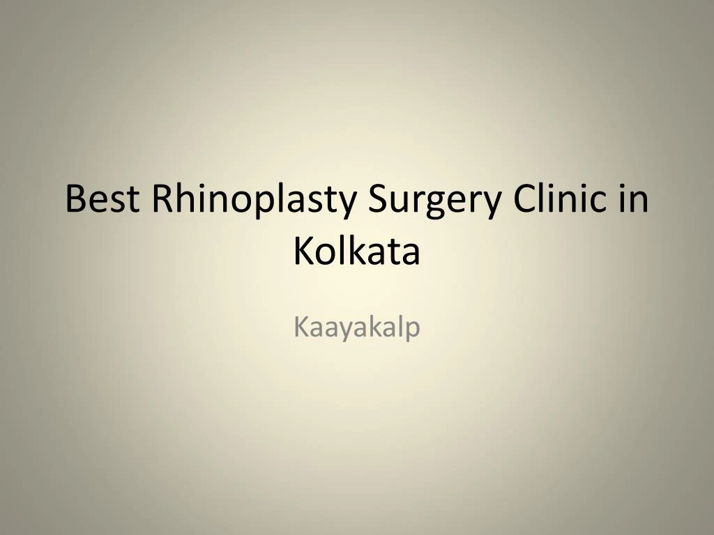 best rhinoplasty surgery clinic in kolkata