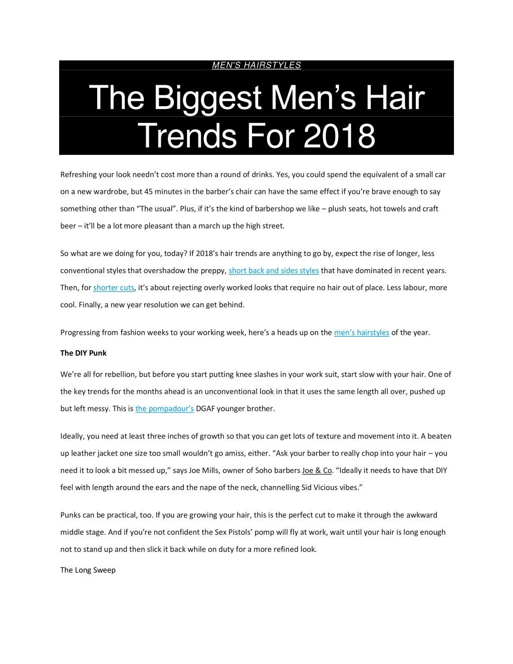 men s hairstyles