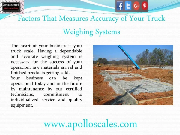 Factors That Measures Accuracy of Your Truck Weighing Systems