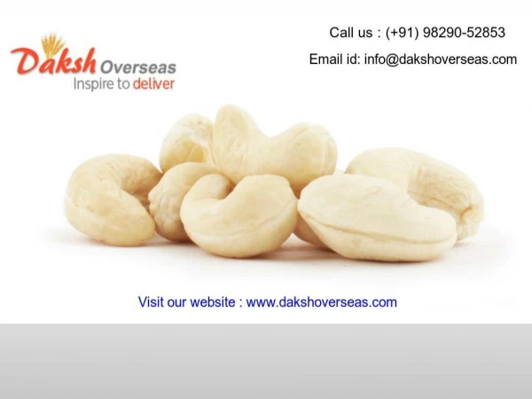 Raw Cashew Nut Exporters India-Dakshoverseas