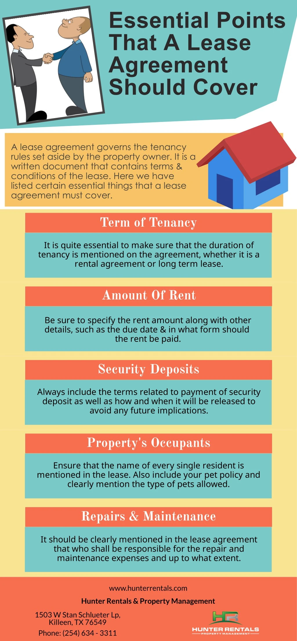 essential points that a lease agreement should