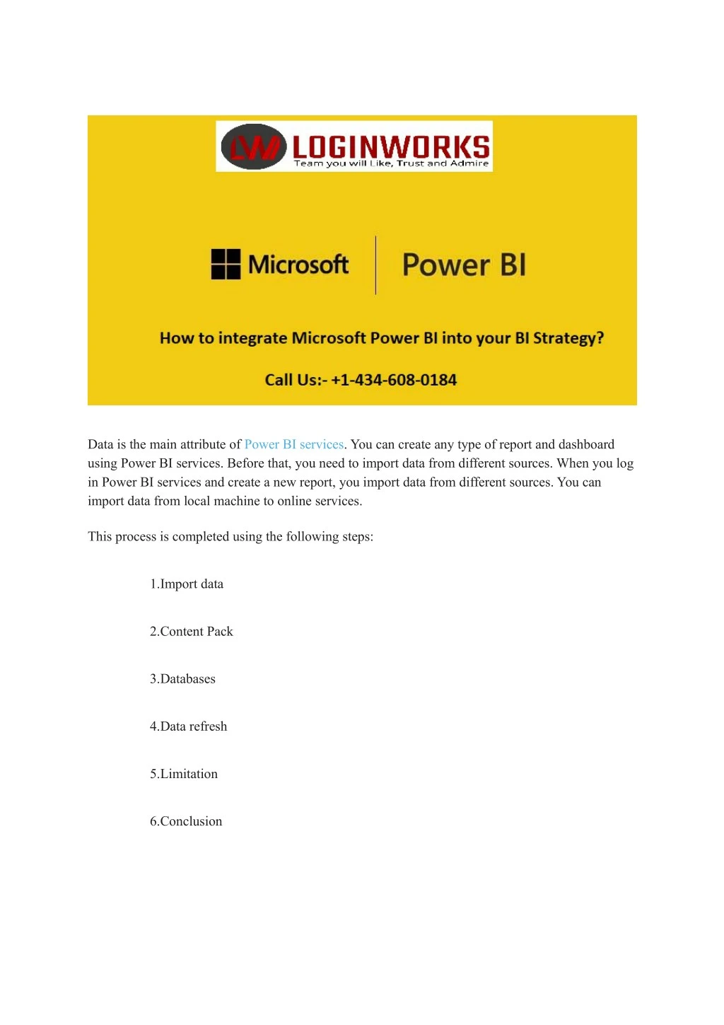 data is the main attribute of power bi services