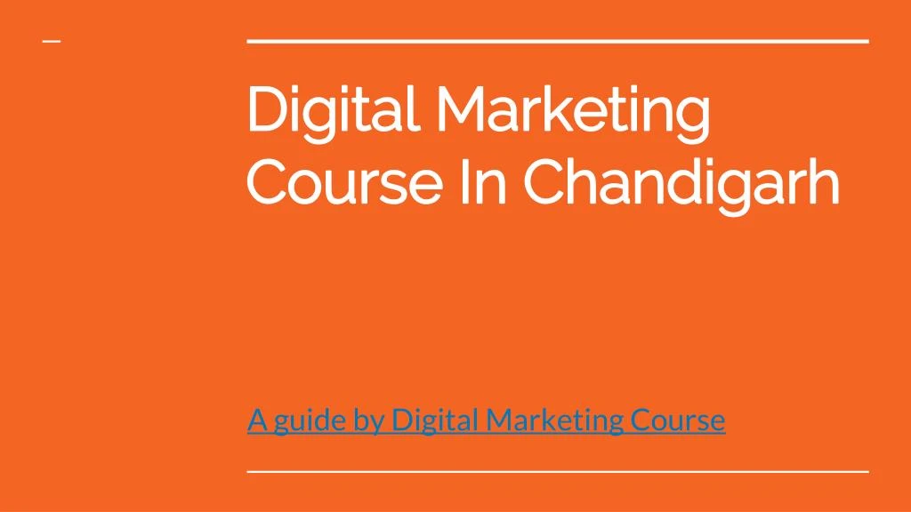 digital marketing course in chandigarh