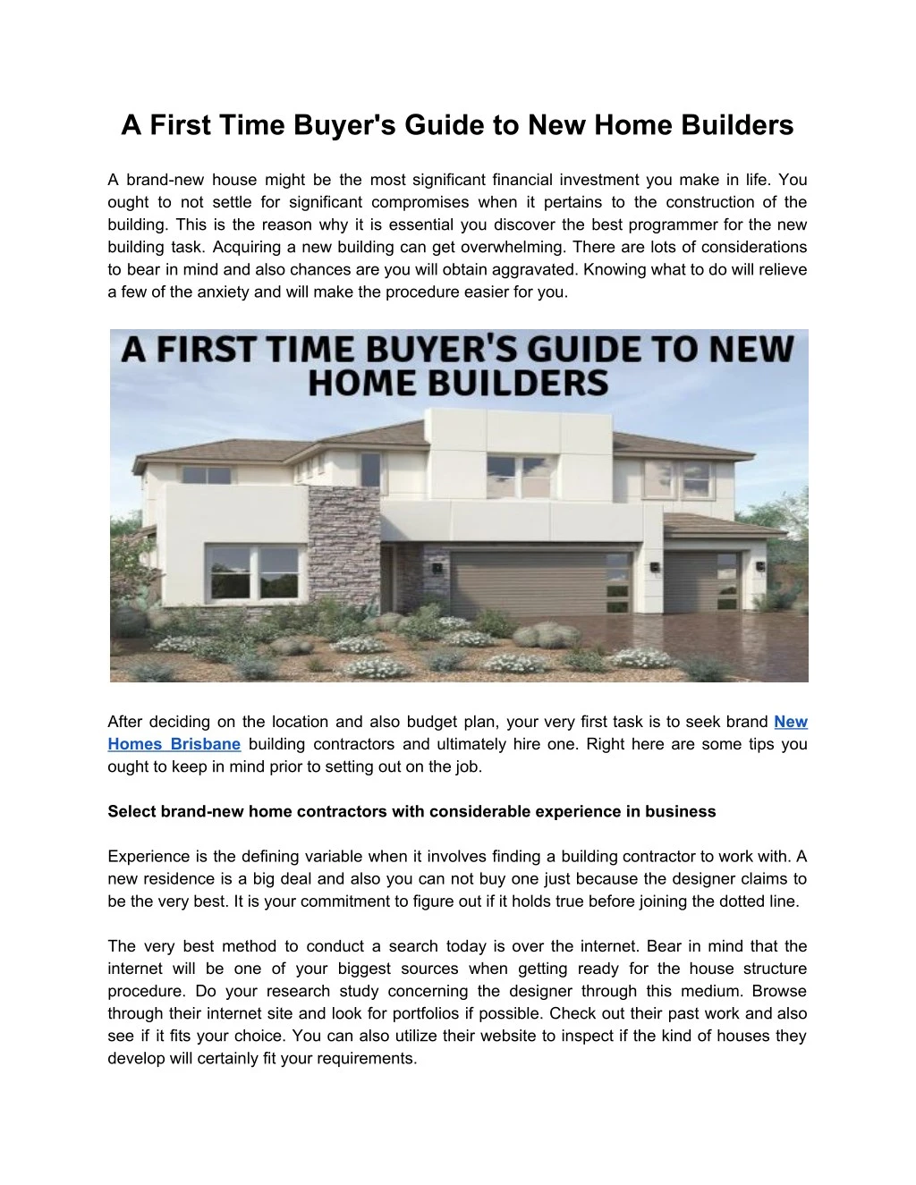a first time buyer s guide to new home builders