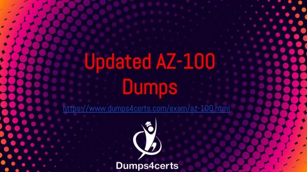 Get the AZ-100dumps and pass your exam in the first try