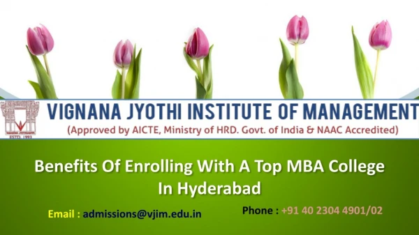 Benefits Of Enrolling With A Top MBA College In Hyderabad