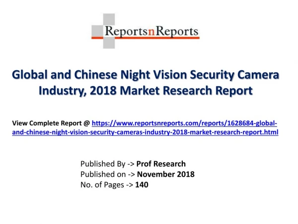 Global Night Vision Security Camera Industry with a focus on the Chinese Market