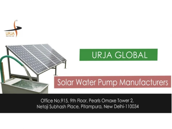 Solar Water Pump Manufacturers