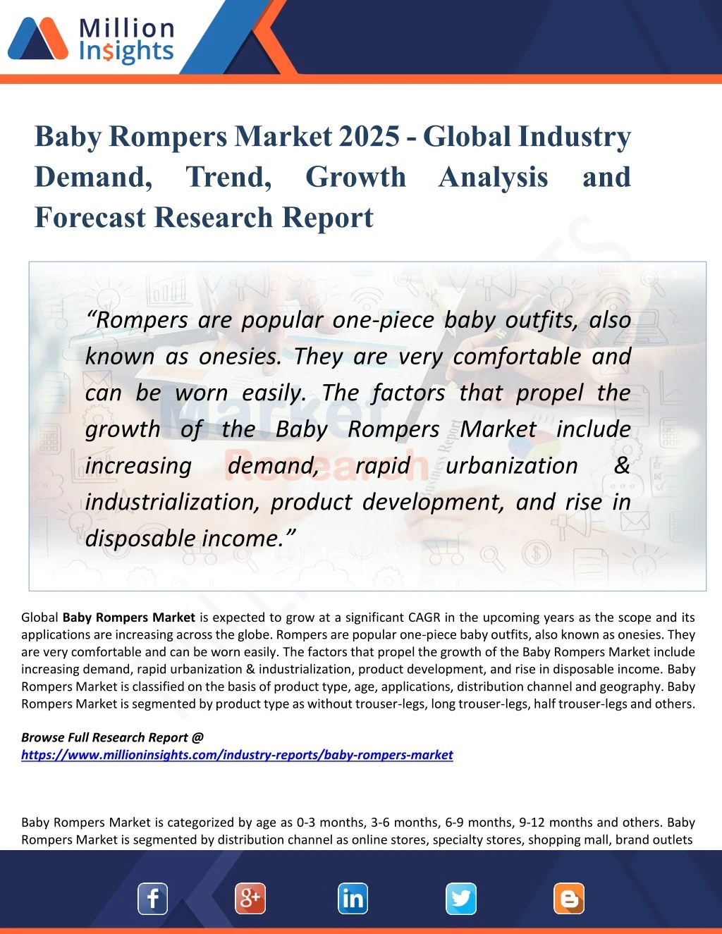 baby rompers market 2025 global industry demand