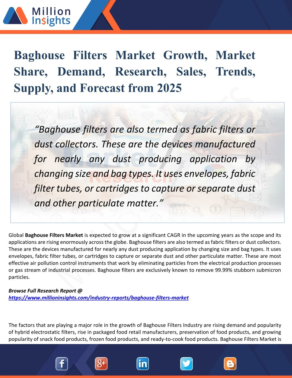 baghouse filters market growth market share