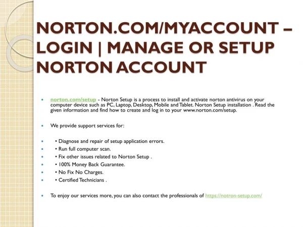 norton com myaccount login manage or setup norton account