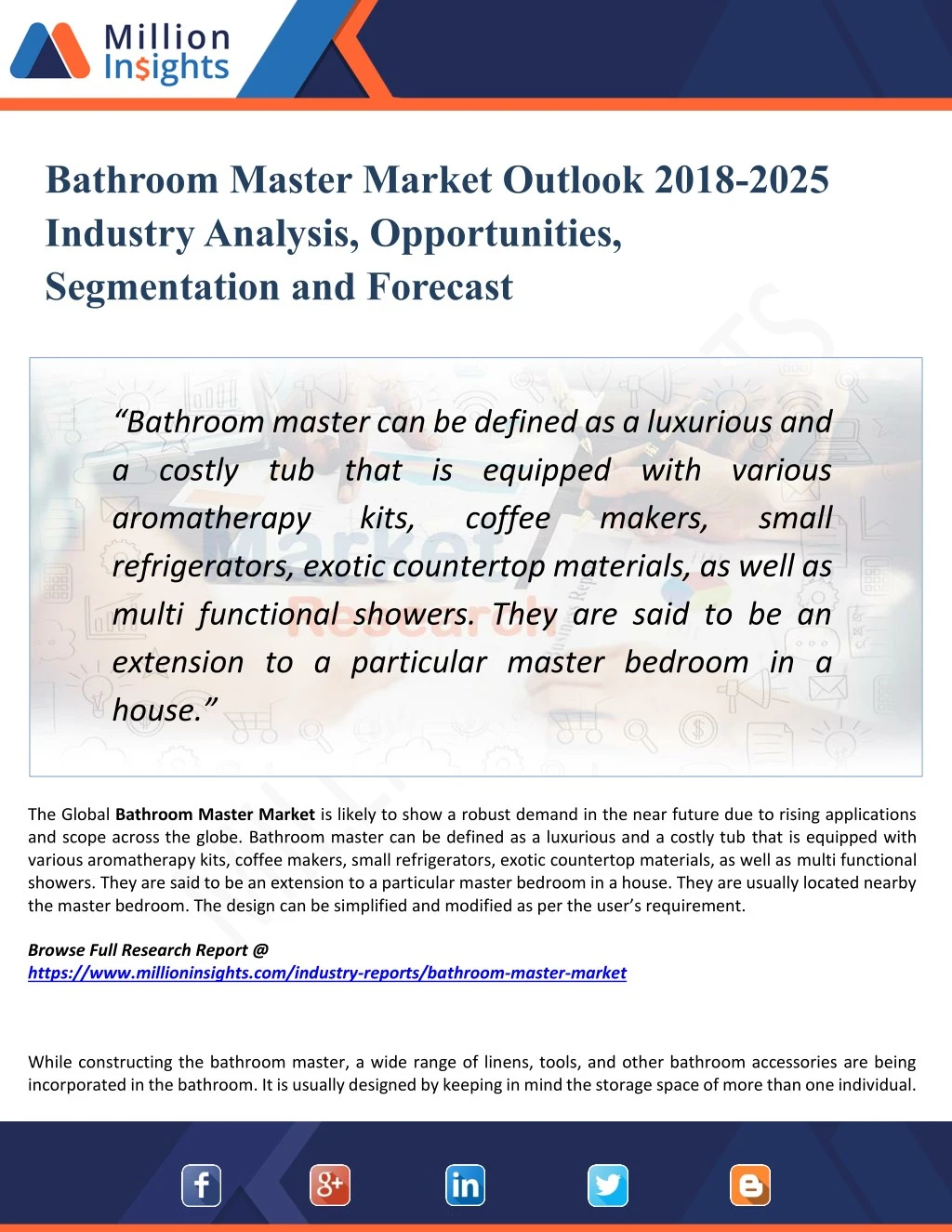 bathroom master market outlook 2018 2025 industry