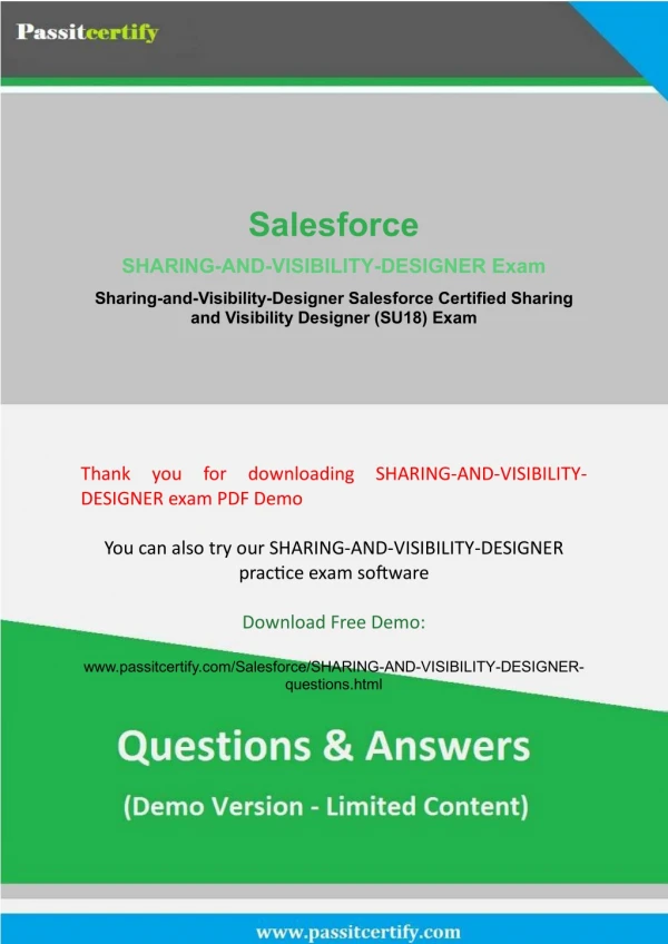 My Review On Sharing and Visibility Designer Salesforce Exam Questions Updated [2018]