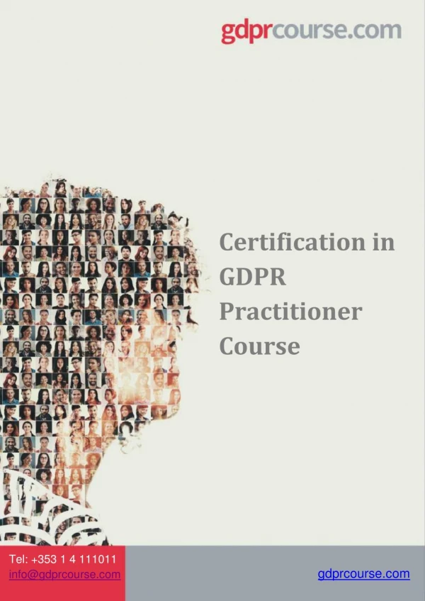 Certification in GDPR Practitioner course