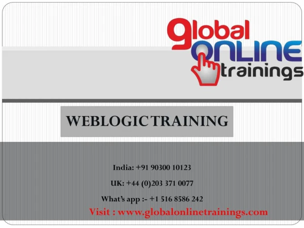 WebLogic Training | Real-time Oracle WebLogic Online Training - GOT
