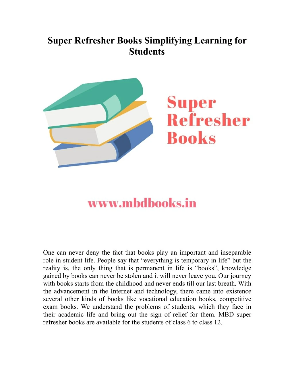 super refresher books simplifying learning