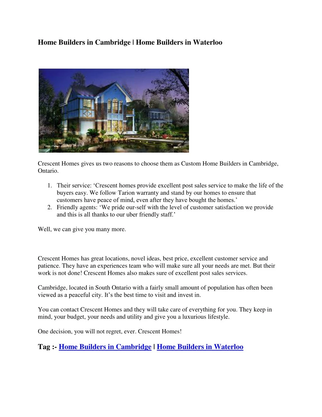 home builders in cambridge home builders