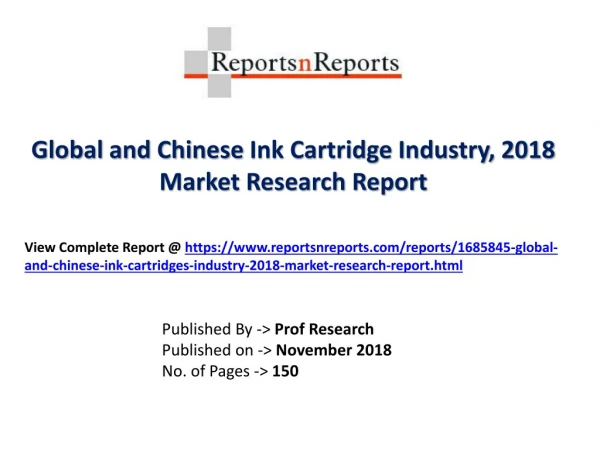 Ink Cartridge Market 2023 Size, Share, Growth, Trends, Forecast and Industry analysis