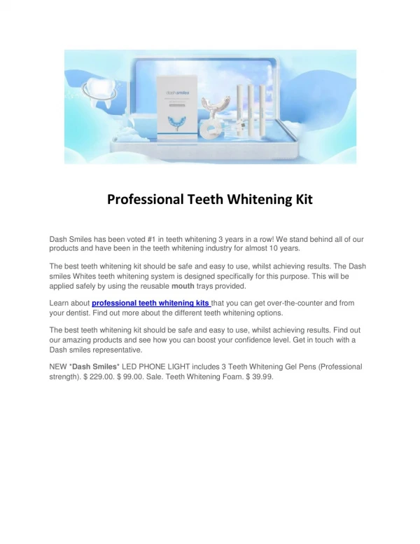 professional teeth whitening kit