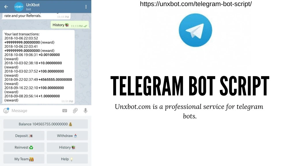https unxbot com telegram bot script