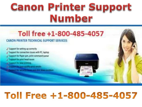 Canon printer support number 18004854057