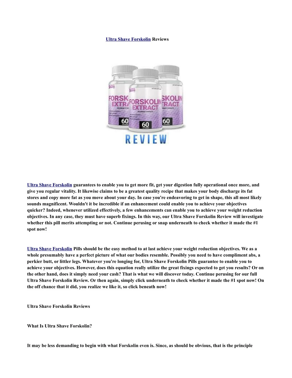 ultra shave forskolin reviews