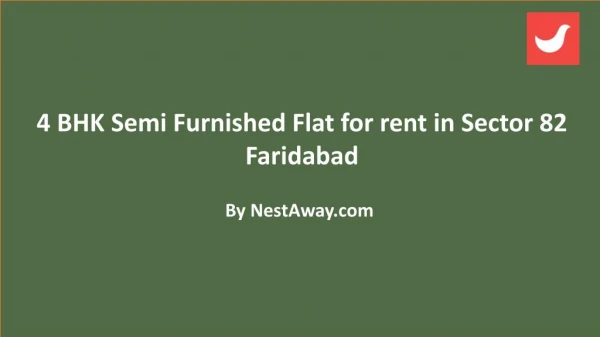 4 Bedroom Flat for rent in Sector 82 Faridabad