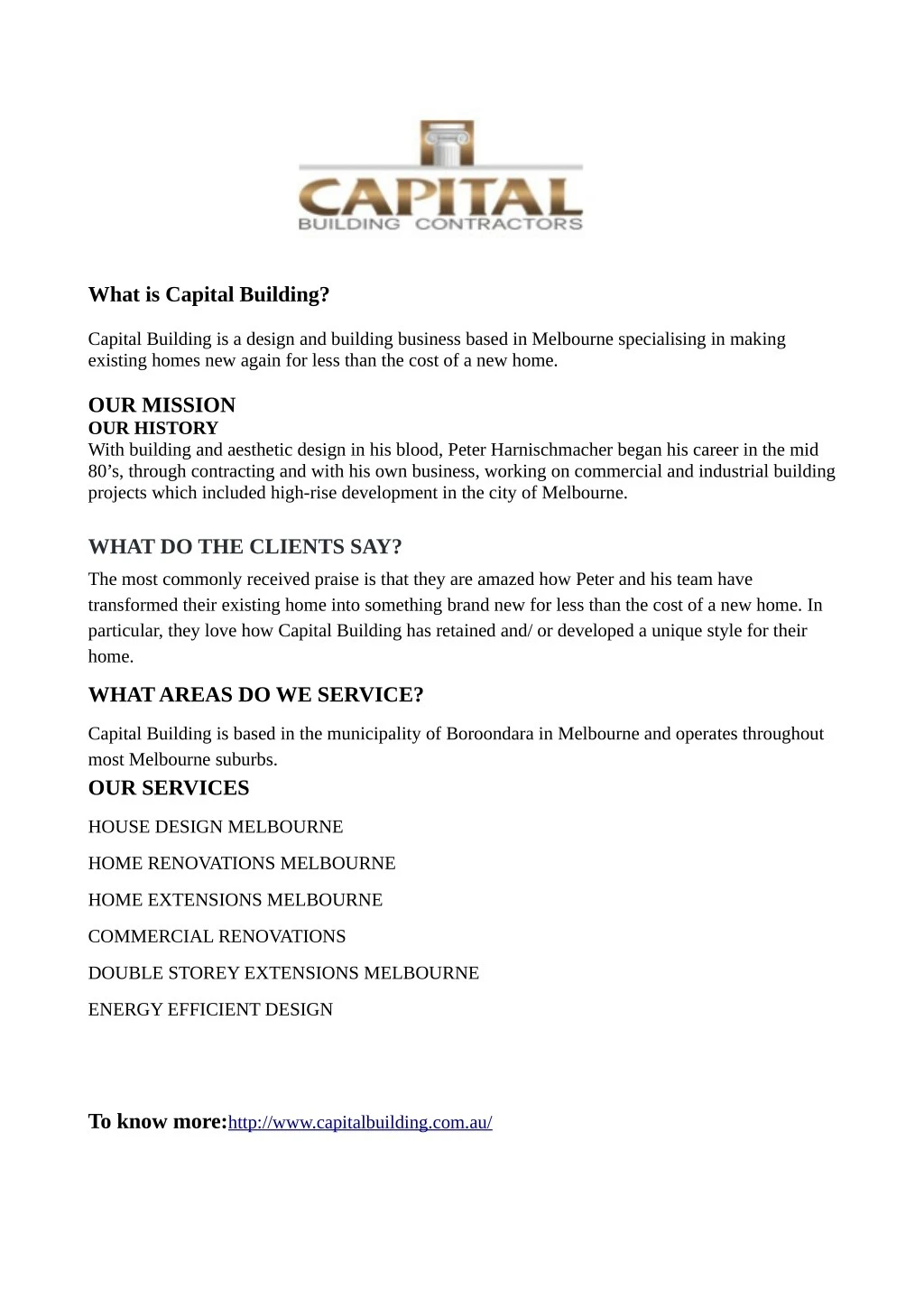 what is capital building