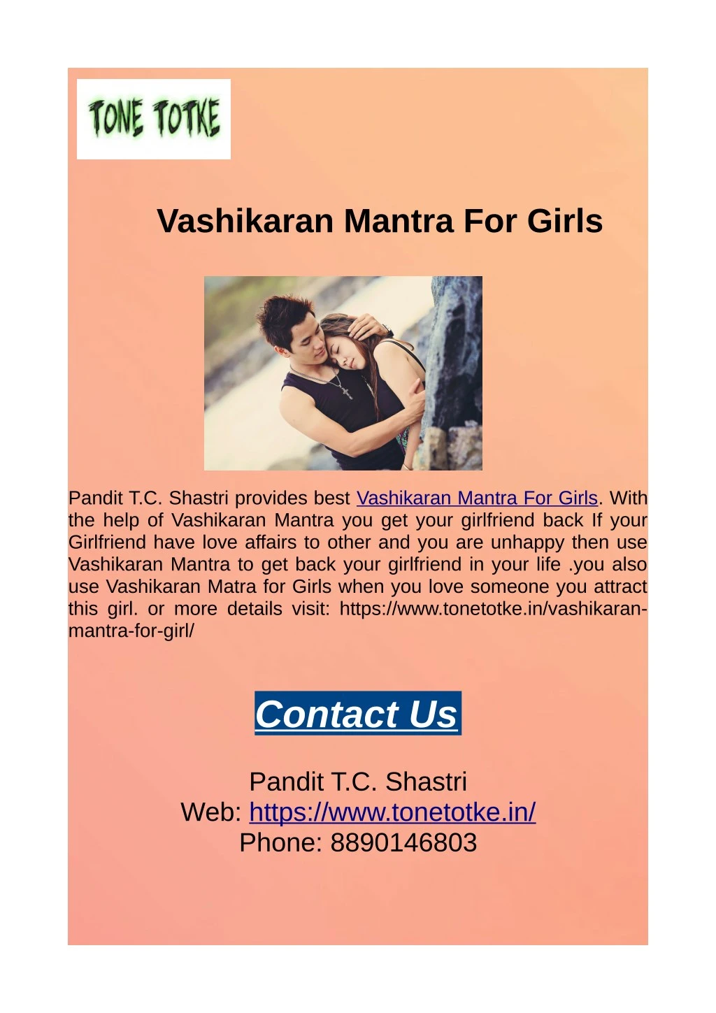 vashikaran mantra for girls