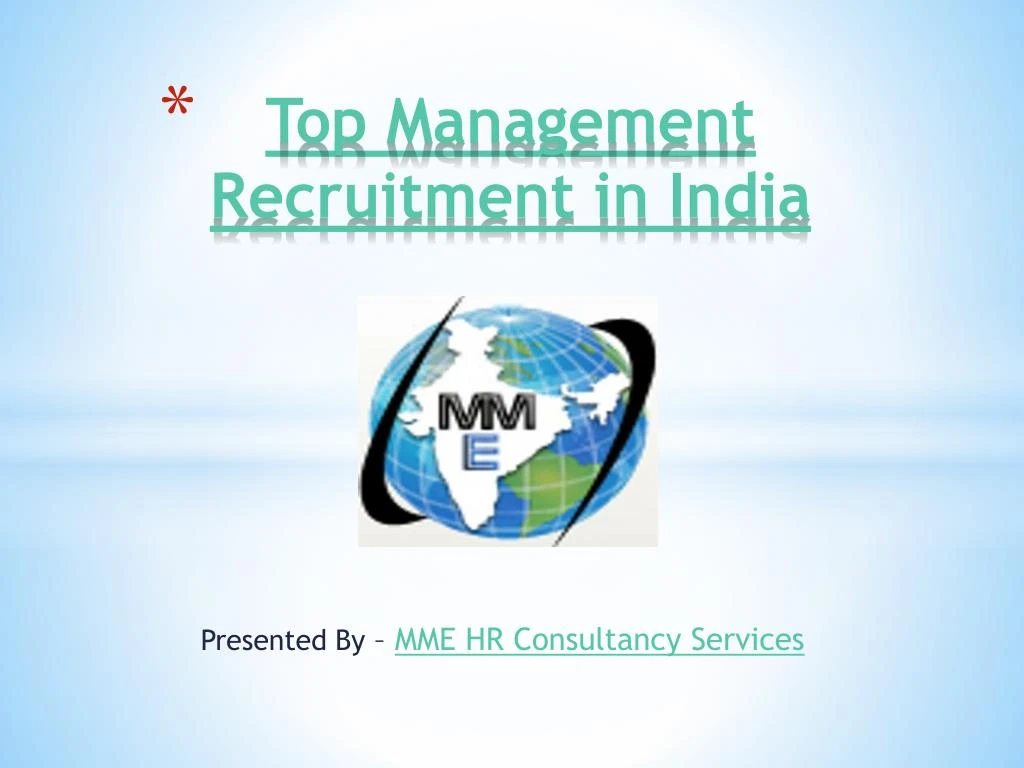 top management recruitment in india