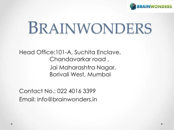 Brainwonders-Career Guidance Test Mumbai | Psychometric Assessment