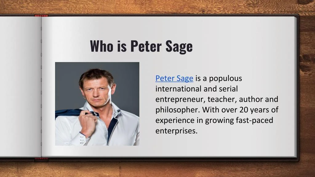 who is peter sage