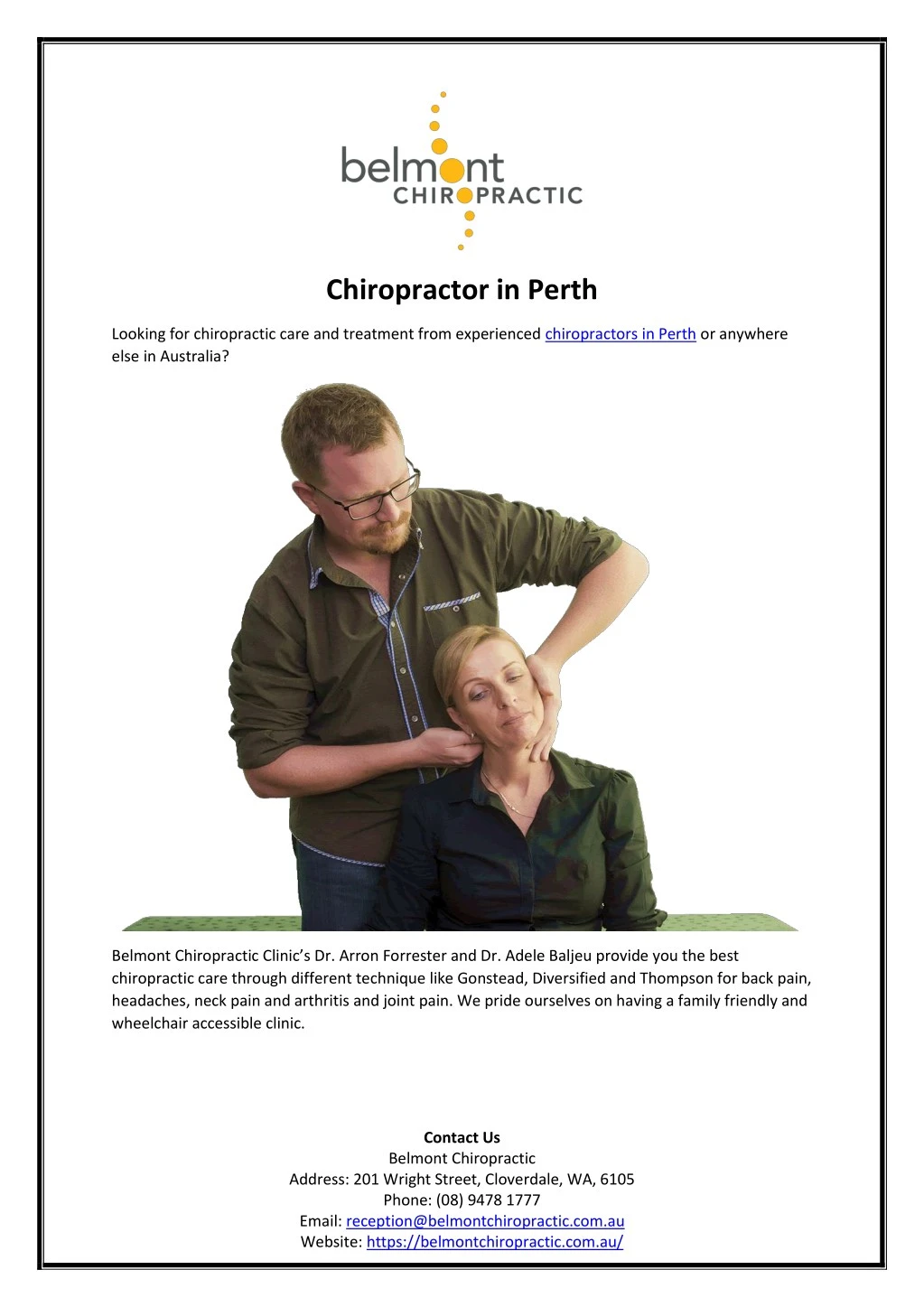 chiropractor in perth
