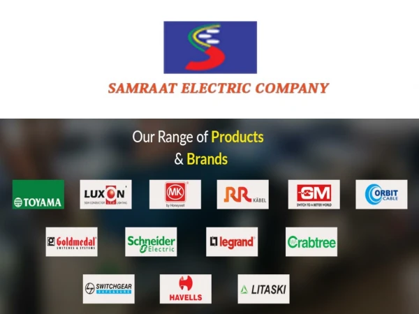 Cable Wire Dealers in Chennai | Samraat electronic company